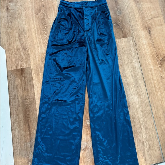 Princess Polly Blue Velvet Pants - Picture 4 of 9